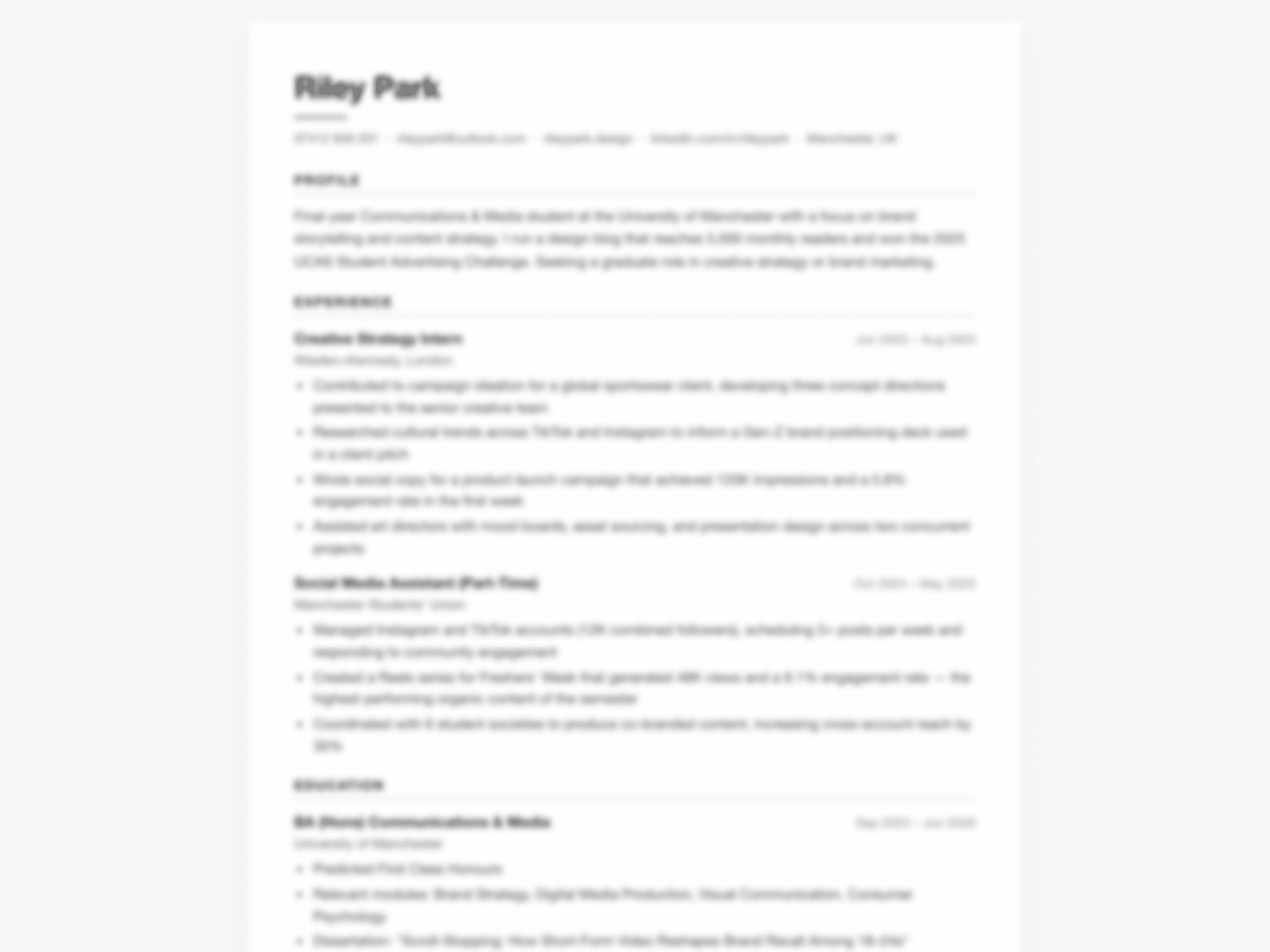 Creative CV