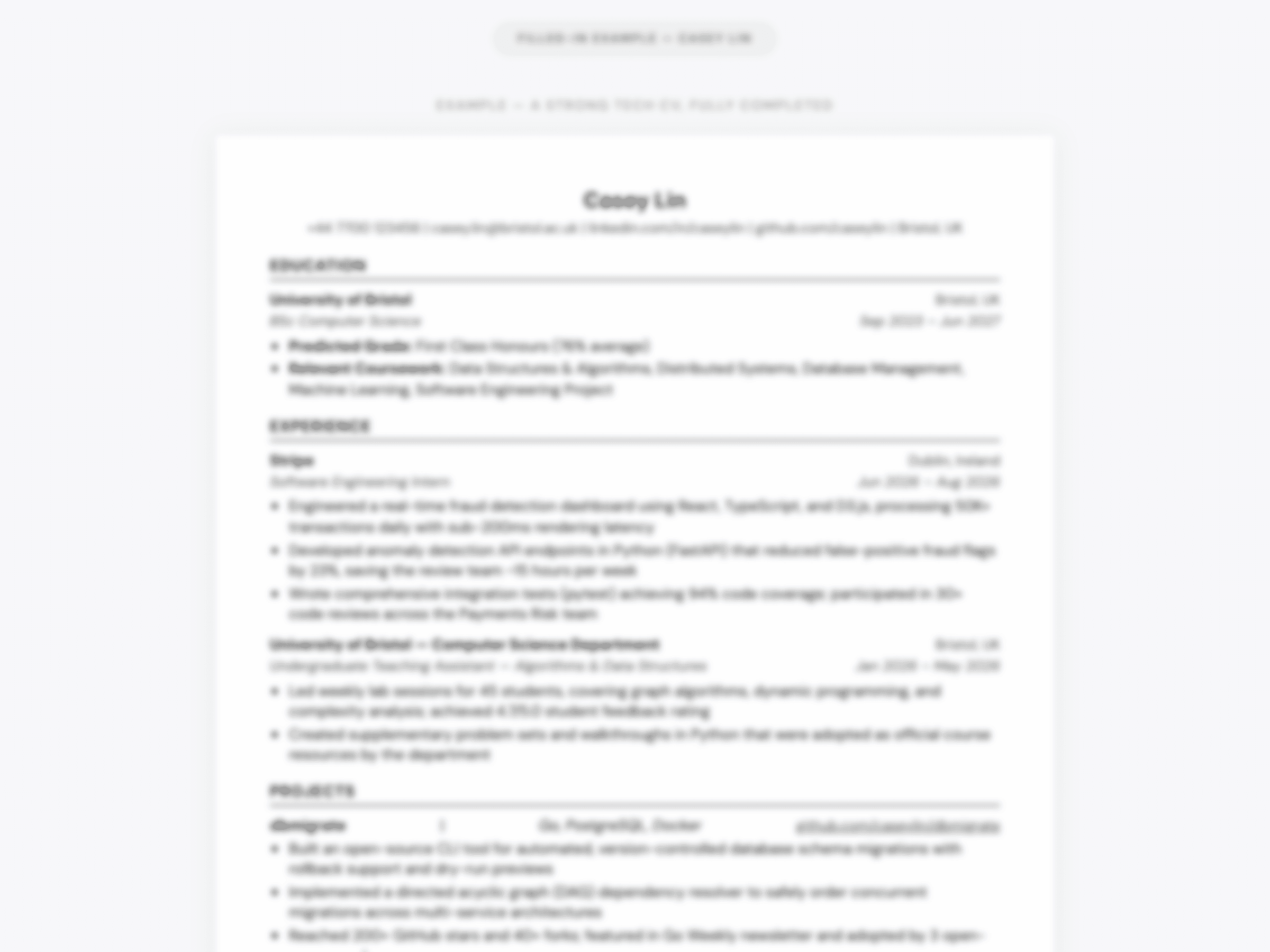 Tech CV